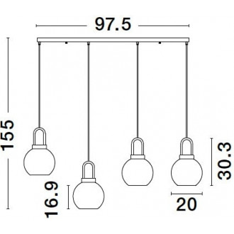 Lampa Wisz Ca Szklana Retro Astri Iv Prze Roczysty Mosi Dz