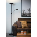 Lampa podłogowa z lampką do czytania Zenith Led Czarna Lucide