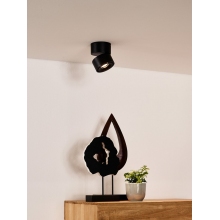 Plafon minimalistyczny tuba Yumiko LED Czarny Lucide