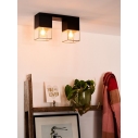 Plafon sufitowy loft Rixt II Czarny/Złoty Lucide