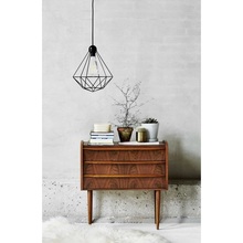 Dekoracyjna Lampa wisząca druciana geometryczna Tees 29 Czarna Nordlux do salonu, sypialni i poczekalni.