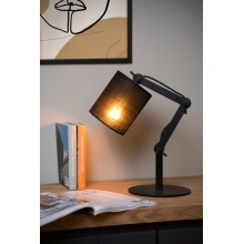 Lampa biurkowa z abażurem Tampa czarna Lucide