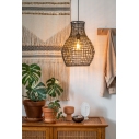 Lampa wisząca rattanowa Alban 34 czarna Lucide
