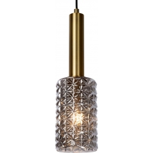 Lampa wisząca szklana z dekoracyjnymi kloszami Coralie 40 przezroczysto-czarna Lucide