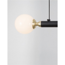 Lampa wisząca szklane kule Reya LED czarno-biała