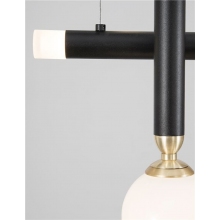 Lampa wisząca szklane kule Reya LED czarno-biała