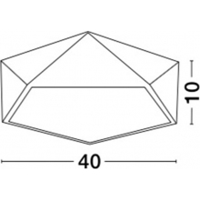 Plafon geometryczny Starius 40 nikiel satynowy