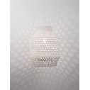 Lampa bambusowa wisząca boho Coppo 35 biała