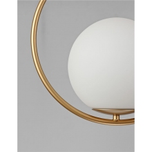 Lampa wisząca szklana kula glamour Elegance 35 biało-złota