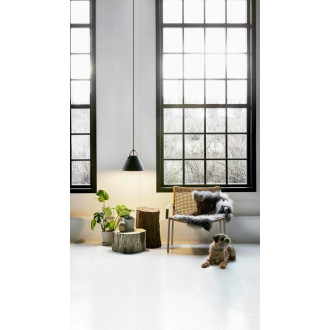 Lampa skandynawska wisząca Strap 36 Czarna Dftp do sypialni i salonu.