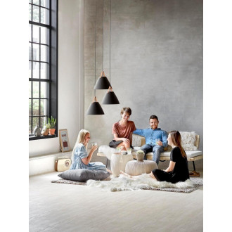 Lampa skandynawska wisząca Strap 36 Czarna Dftp do sypialni i salonu.