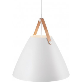 Lampa skandynawska wisząca Strap 48 Biała Dftp do sypialni i salonu. 2