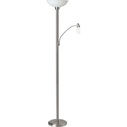 Stylizowana Lampa podłogowa szklana antyczna Lucy Satynowy Chrom Brilliant do hotelu i restauracji.