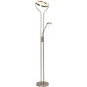 Lampa podłogowa nowoczesna Demian Led Satyna Nikiel/Chrom Brilliant do salonu, sypialni i poczekalni.