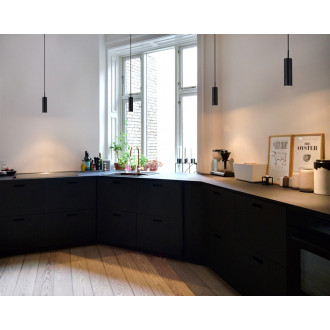 Lampa wisząca tuba minimalistyczna Mib 6 Czarna Dftp