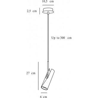 Lampa wisząca tuba minimalistyczna Mib 6 Czarna Dftp