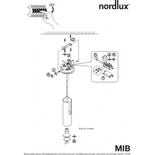 Lampa wisząca tuba minimalistyczna Mib 6 Czarna Dftp