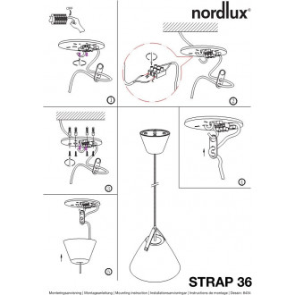 Lampa skandynawska wisząca Strap 36 Czarna Dftp
