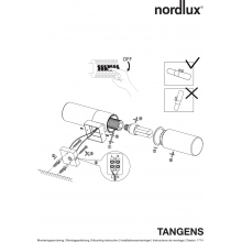 Kinkiet zewnętrzny szklany Tangens 31 Chrom Nordlux