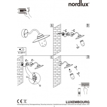 Kinkiet ogrodowy latarnia Luxembourg Miedziany Nordlux