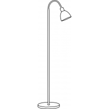 Nowoczesna Lampa podłogowa szklana regulowana Ray Chrom Nordlux do salonu, sypialni i poczekalni.