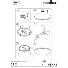 Plafon okrągły Ask 41 Led Biały Nordlux do przedpokoju, sypialni i kuchni.