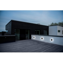 Lampy ogrodowe i zewnętrzne | Kinkiet zewnętrzny Artego Square LED czarny Nordlux | Kinkiety ogrodowe