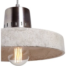 Industrialna Lampa betonowa wisząca Korta 33 Naturalny/Stal LoftLight do sypialni, salonu i kuchni.