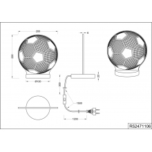 Lampa stołowa "piłka" Ball Chrom Reality