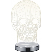 Lampa stołowa "czaszka" Skull Chrom Reality