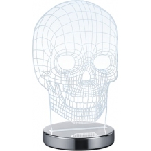 Lampa stołowa "czaszka" Skull Chrom Reality