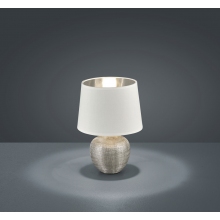 Lampa ceramiczna nowoczesna Luxor Biały/Srebrny Reality