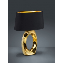 Lampa stołowa glamour z abażurem Taba 38 Czarny/Złoty Reality