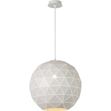Dekoracyjna Lampa wisząca kula geometryczna Otona 40 Biała Lucide do salonu, sypialni i poczekalni.