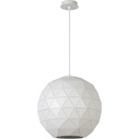 Dekoracyjna Lampa wisząca kula geometryczna Otona 40 Biała Lucide do salonu, sypialni i poczekalni.