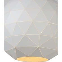 Dekoracyjna Lampa wisząca kula geometryczna Otona 40 Biała Lucide do salonu, sypialni i poczekalni.