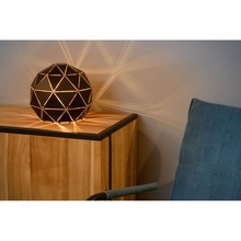 Lampa stołowa kula geometryczna Otona Czarna Lucide do sypialni, salonu i przedpokoju.