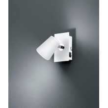 Kinkiet nowoczesny z włącznikiem Narcos LED Biały Mat Trio do sypialni, salonu i przedpokoju.