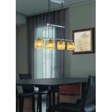 Lampa wisząca nowoczesna z abażurami Garda IV Złoty/Nikiel Mat Trio do salonu, sypialni i kuchni.