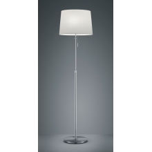 Lampa podłogowa nowoczesna z abażurem Lyon Biały/Nikiel Mat Trio do salonu, sypialni i poczekalni.