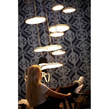 Dekoracyjna Lampa miedziana wisząca Artist 40 LED Dftp do salonu, sypialni i poczekalni.