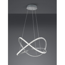 Lampa wisząca nowoczesna Rubin z pilotem RGBW-LED 50 Aluminium szczotkowane Trio do salonu, sypialni i kuchni.