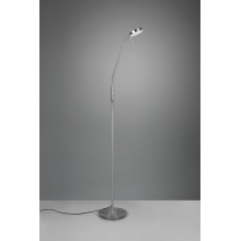 Lampa podłogowa do salonu | Lampa podłogowa ze ściemniaczem Monza LED nikiel Trio