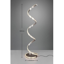Lampa podłogowa do salonu | Lampa podłogowa nowoczesna ze ściemniaczem Yara LED 60 nikiel Trio