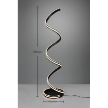 Lampa podłogowa do salonu | Lampa podłogowa nowoczesna ze ściemniaczem Yara LED 60 czarna Trio
