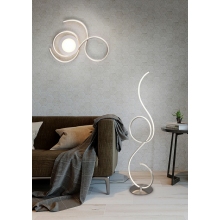 Lampa podłogowa do salonu | Lampa podłogowa nowoczesna ze ściemniaczem Jive LED biała Trio