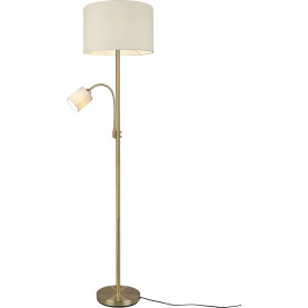 Lampa podłogowa z abażurem i lampką do czytania Hotel beżowa Trio