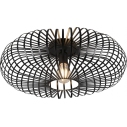 Plafon druciany loft Johann 50 czarny Trio