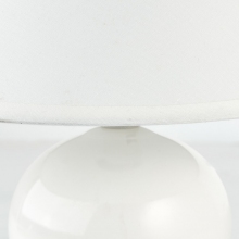 Lampa stołowa ceramiczna z abażurem Primo 20 Biała Brilliant
