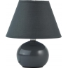 Lampa stołowa ceramiczna z abażurem Primo 20 Ciemnoszara Brilliant do salonu i sypialni.